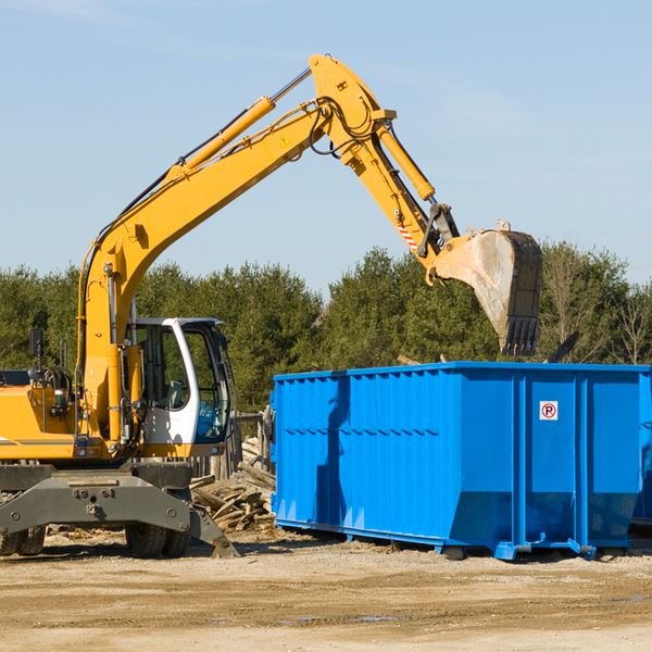 are there any restrictions on where a residential dumpster can be placed in New Holland SD